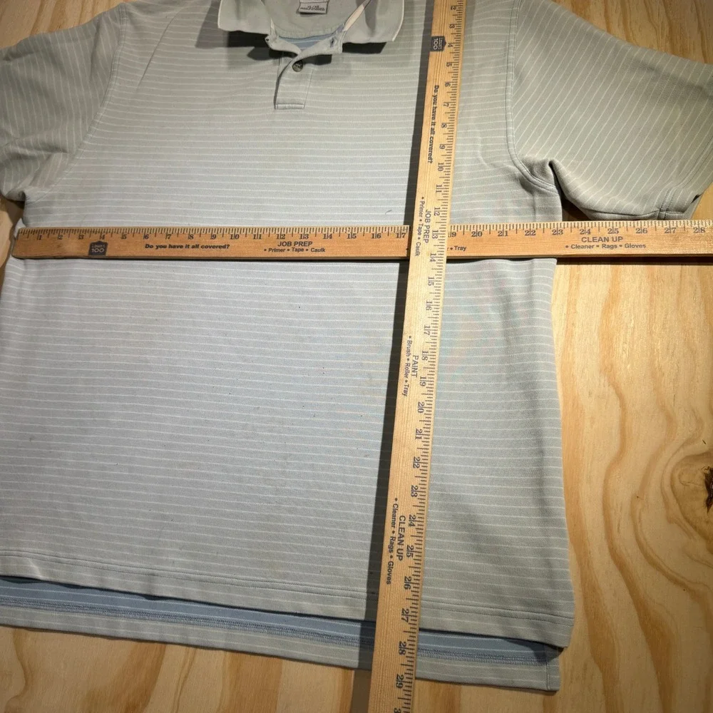 Adidas Men's Climalite Striped Short Sleeve Golf Polo Shirt Light Blue Size XL
